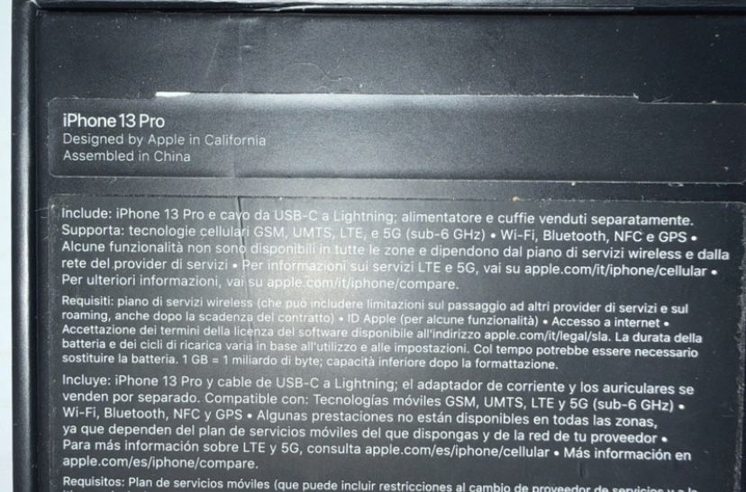 Iphone 13 pro 128Gb. Bateria 78%