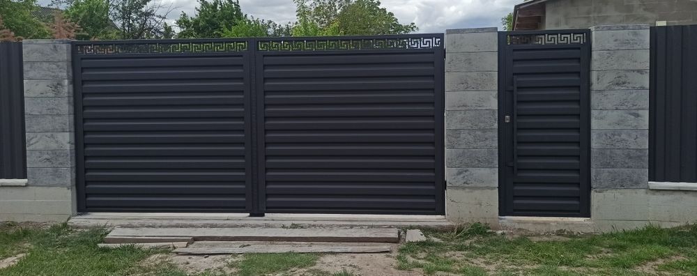 Ворота розпашні та відкатні під ключ +автоматика до них