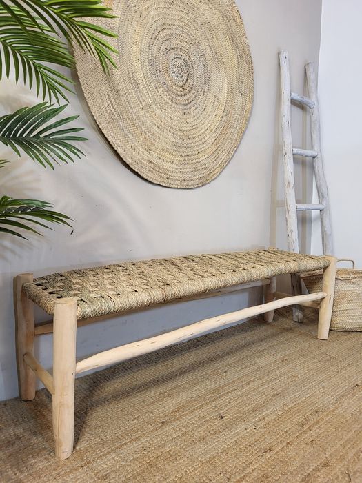 banco, banqueta, canape,  palhinha, rattan,  rustico