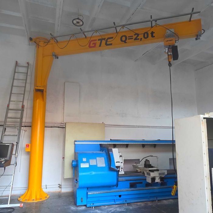 ŻURAW Słupowy elektryczny Q=2,0t R3,5m Hp5m 360° protokół budowlany w cenie