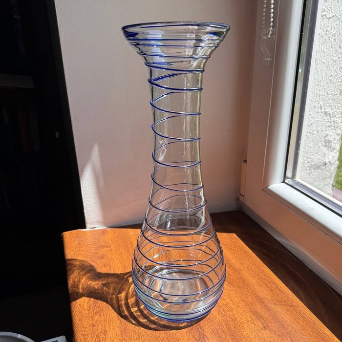 Wazon spirala Kazanecki Hortensja kolorowe szkło z PRL