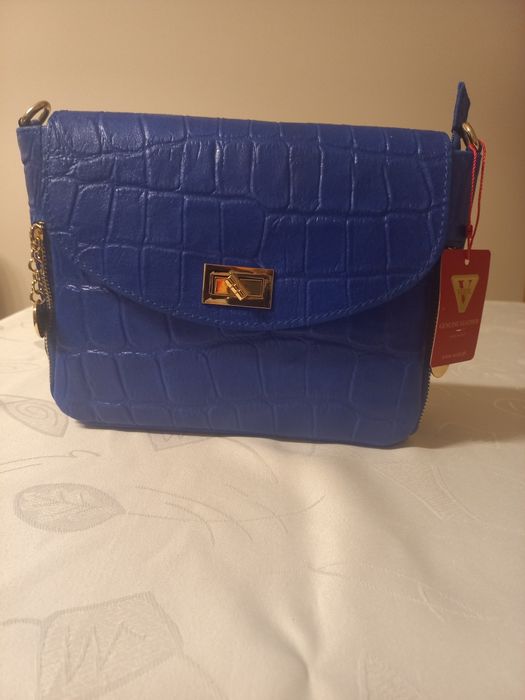 Włoska listonoszka skórzana firmy Borse in Pelle