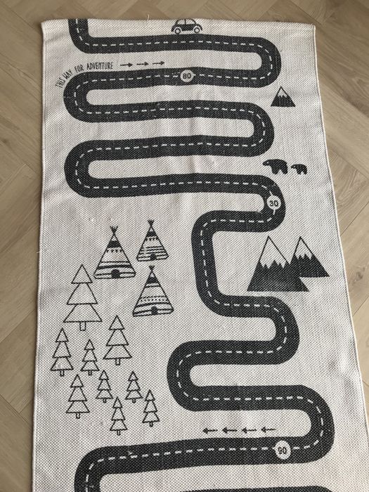 Bawełniany dywan dziecięcy droga do zabawy OYOY Adventure Rug 175x68