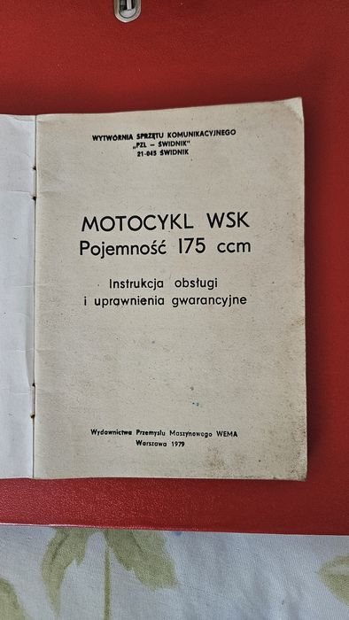 Instrukcja obsługi motoru WSK