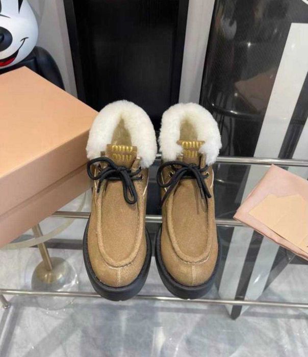 Botki trapery na futerku Miu Miu! Skórzane i zamszowe! Premium 36-41