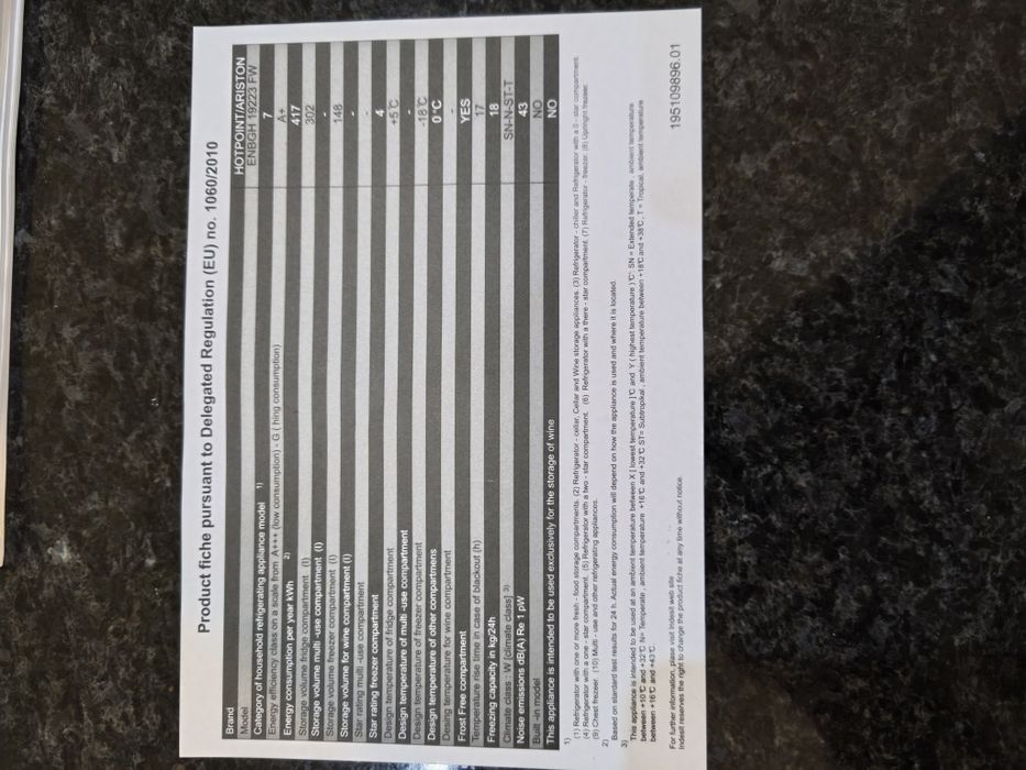 Frigorífico Hotpoint Ariston 18kg