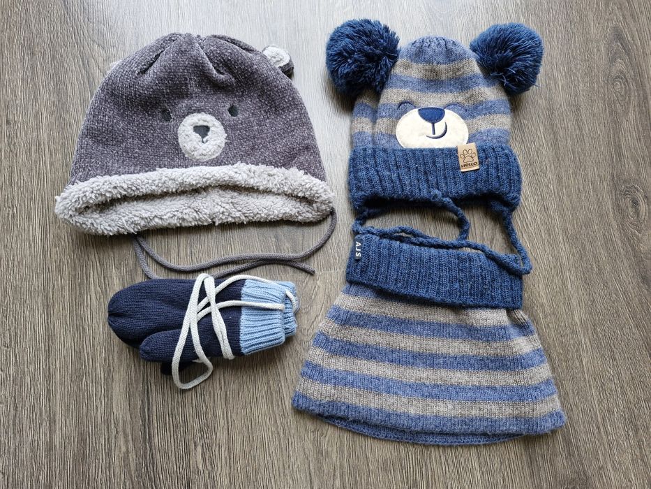 Komplet czapka i komin + inne (2-3latka)