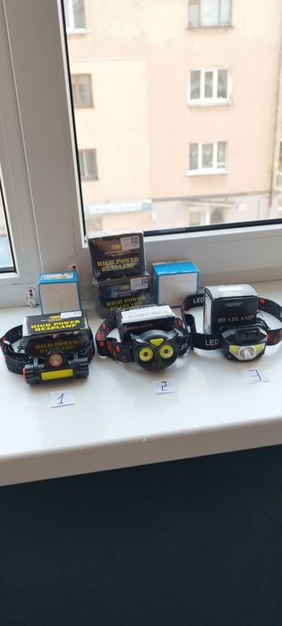Нові Акамуляторні Налобні Ліхтарі Smiling Shark LED light.(РІЗНІ ВАРІАНТИ)