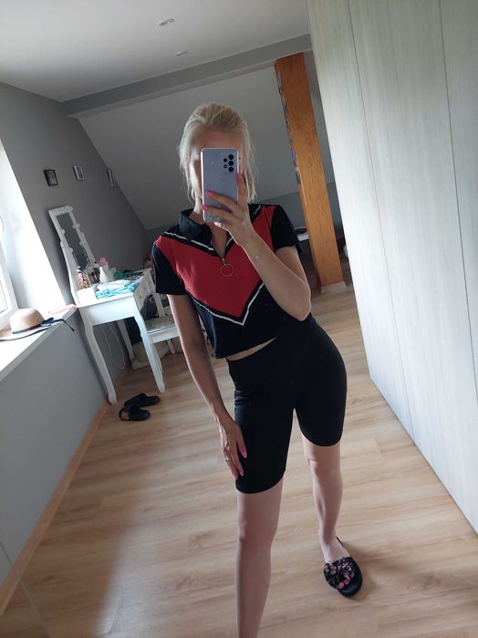 Crop top tshirt koszulka krotka polo