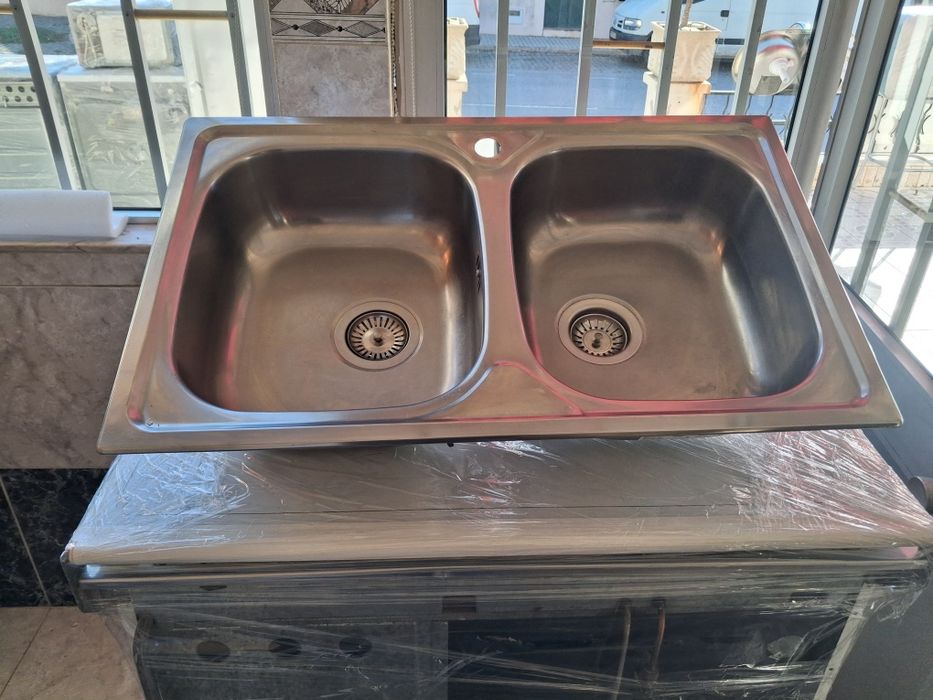 Banca de inox 80x50 de encastre.