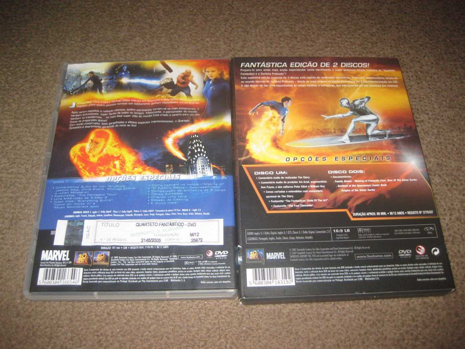 Colecção Completa DVD "Quarteto Fantástico" Edições Especiais 2 DVDs