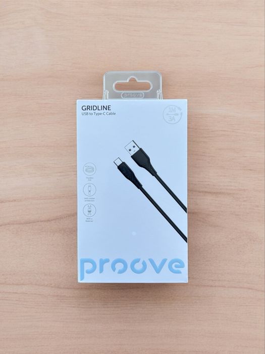 Кабель Proove GRIDLINE USB Type C 1 м шнур быстрая зарядка провод