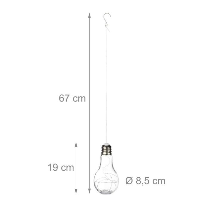 Dekoracyjna wisząca szklana żarówka LED zestaw 2 sztuk