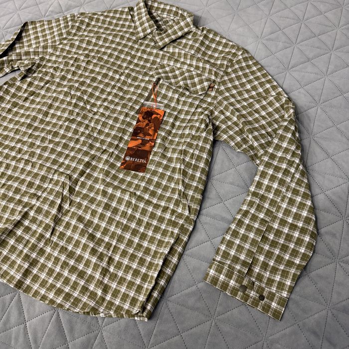 Сорочка Beretta Lightweight Shirt White/Green Розмір M,L,XL