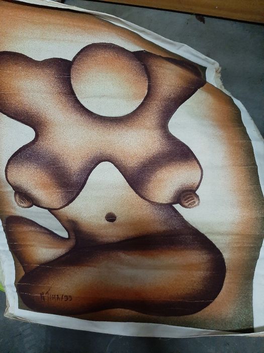 Gravura de arte africana em areia