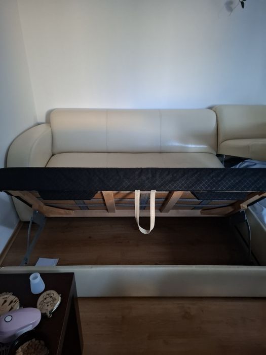 Narożnik ecco skóra z funkcją spania