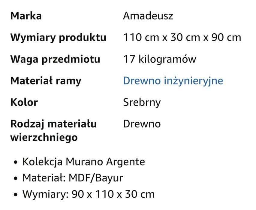 Konsola Prowansalska Szara Murani z Półkami