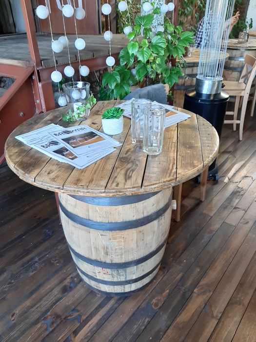 Stół Blat za szpuli 115cm solidny 4,5cm ładne drewno LOFT