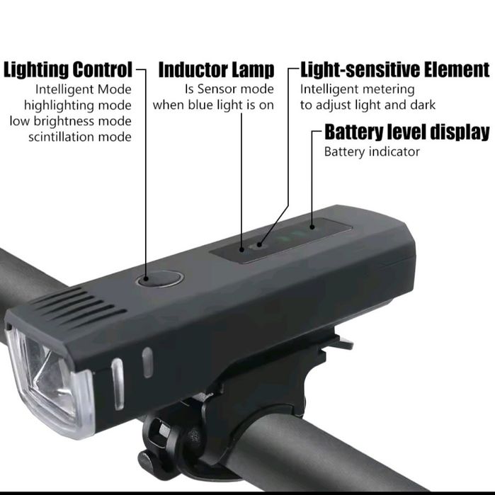 Mocna lampa rowerowa.1000lm- USB-B