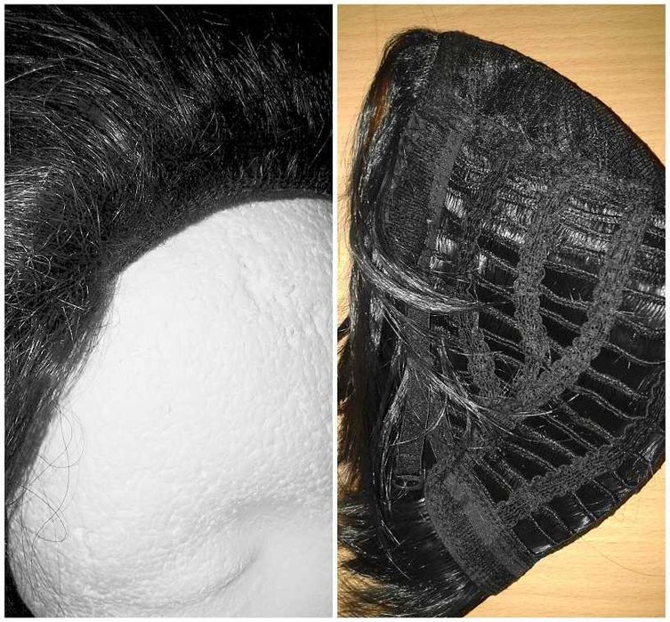 Czarna krótka peruka bez grzywki męska cosplay wig czarny