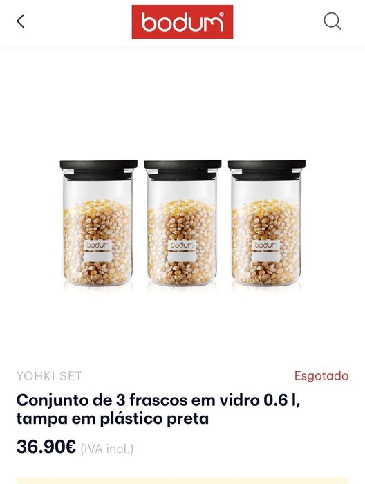 Frascos com tampa Bodum