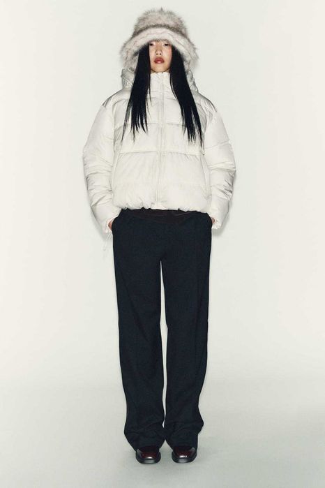 Жіноча тепла курточка Zara куртка зимова зара зимняя куртка S розмір