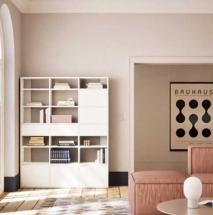 Meble Tylko - nowy regał, Type02 – Snow White, 153x193x32 cm