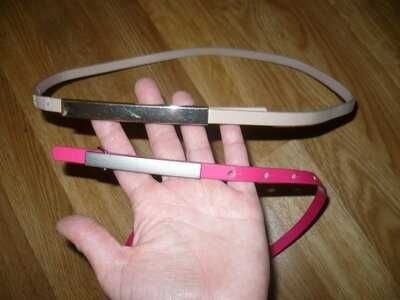 Пояс ремень Ремешок детский розовый и бежевый