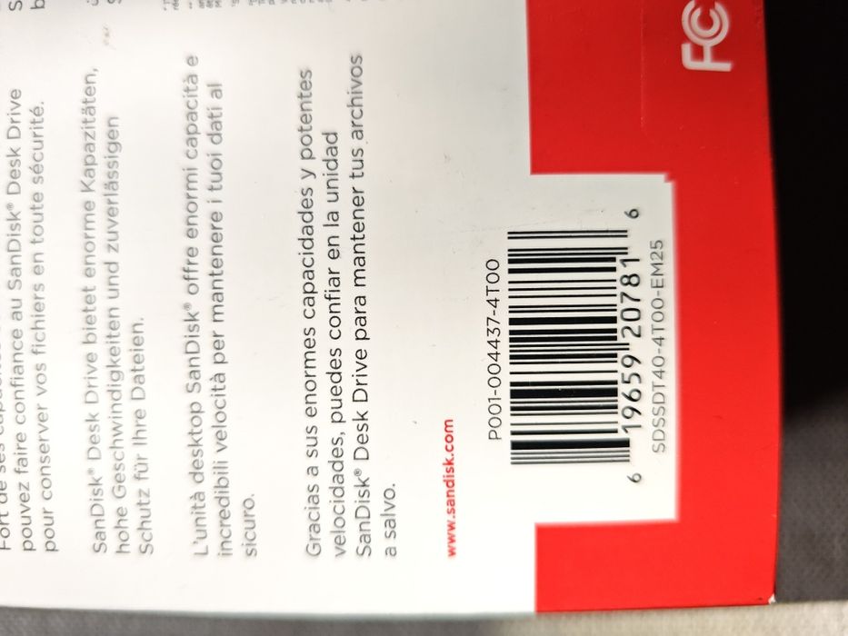 SSD накопичувач SanDisk Desk Drive 4 TB (SDSSDT40-4T00-EM25)