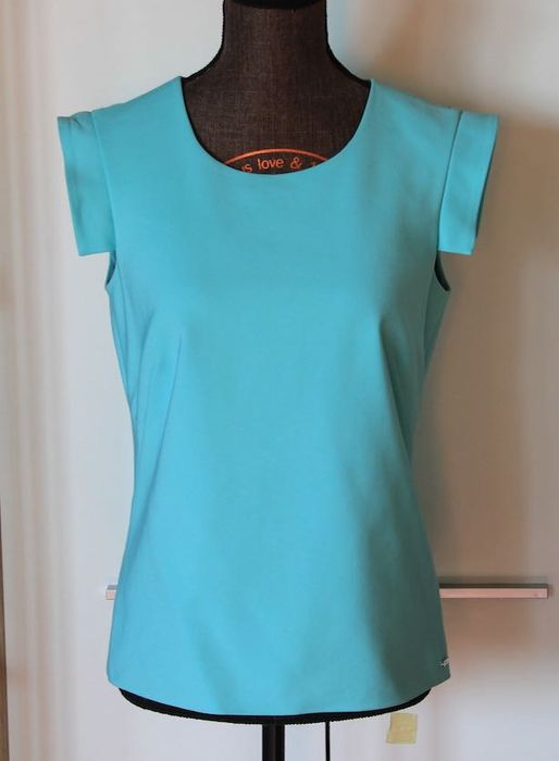 SIMPLE miętowa niebieska koszula bluzka 34 XS 36 S