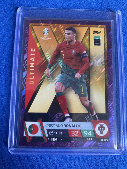 Carta Cristiano Ronaldo Paralela Purple Ultimate Uefa Euro 2024