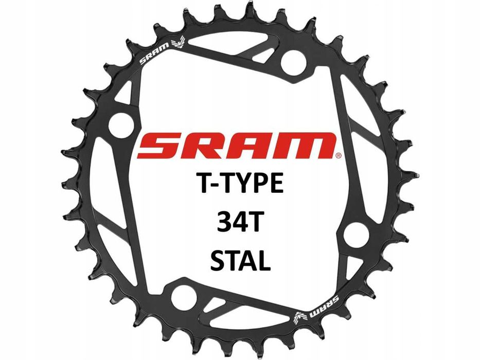 NOWA Zębatka SRAM EAGLE T-TYPE 34T 104mm 104BCD stalowa stal rowerowa