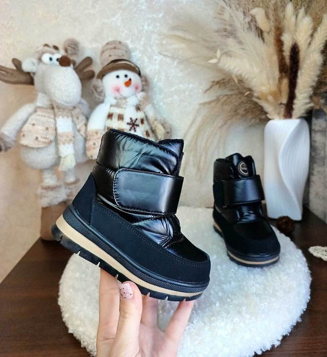 Дитячі зимові дутіки чоботи черевики для дівчинки 23 24 25 26 27 28