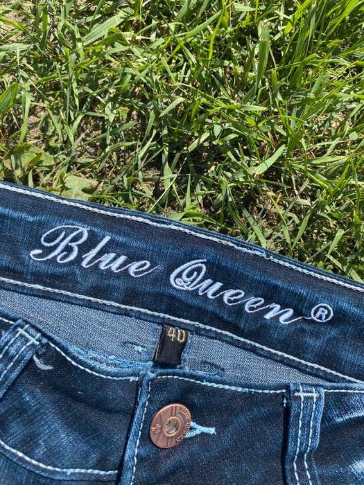 Spodnie damskie jeansy Blue Queen miss me bootcut M L 40 affliction