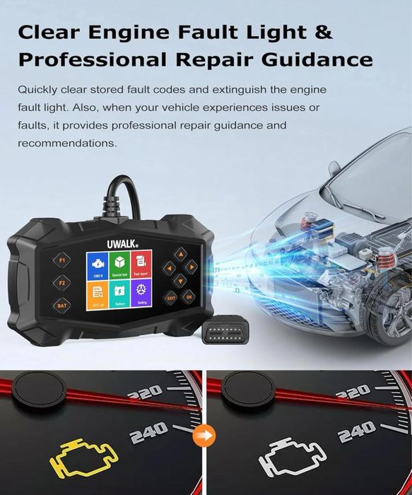 Автосканер UWALK K58 OBD2 діагностичний сканер для авто