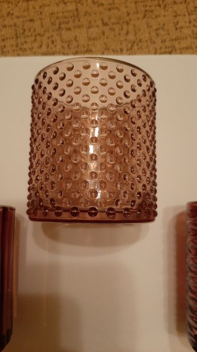 Trzy świeczniki na tealights - podgrzewacze.