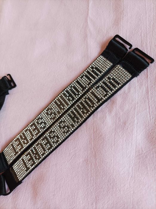 Ramiączka Victoria's secret czarne 2 cm