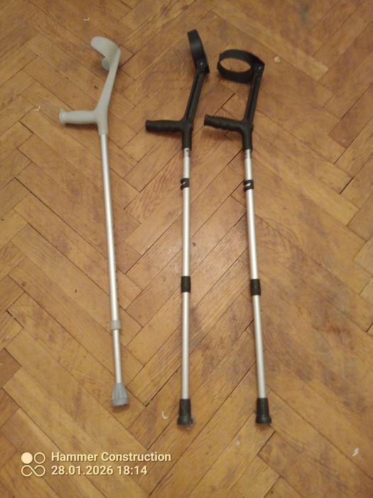 Kule ortopedyczne, kule łokciowe jak nowe 3 szt