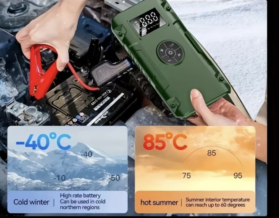 Бустер Мощний 8000 А + повер банк + насос