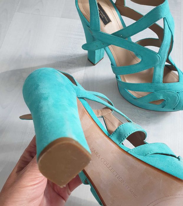 Zara sadały turkusowe roz 41