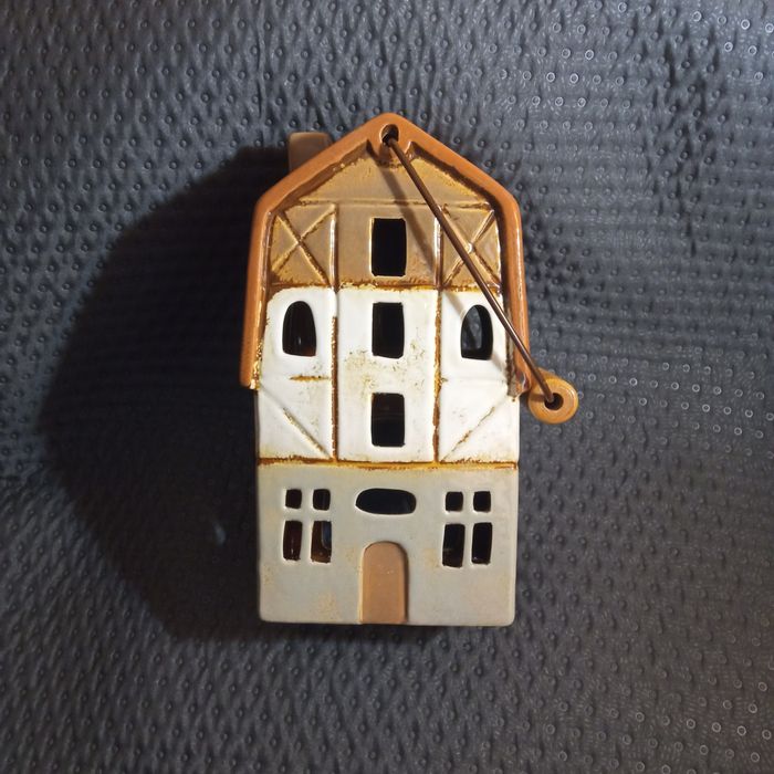 Lampion domek ceramiczny