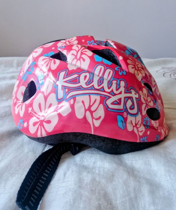 Kask różowy Kellys Buggie dla dziewczynki na rower na rolki, używany