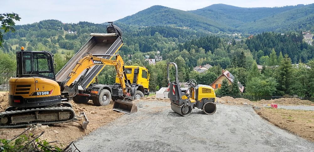 Prace ziemne Usługi koparkami