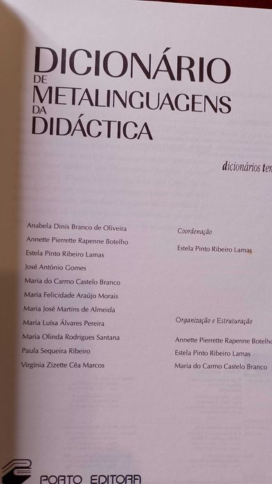 Dicionário de Metalinguagens da Didáctica