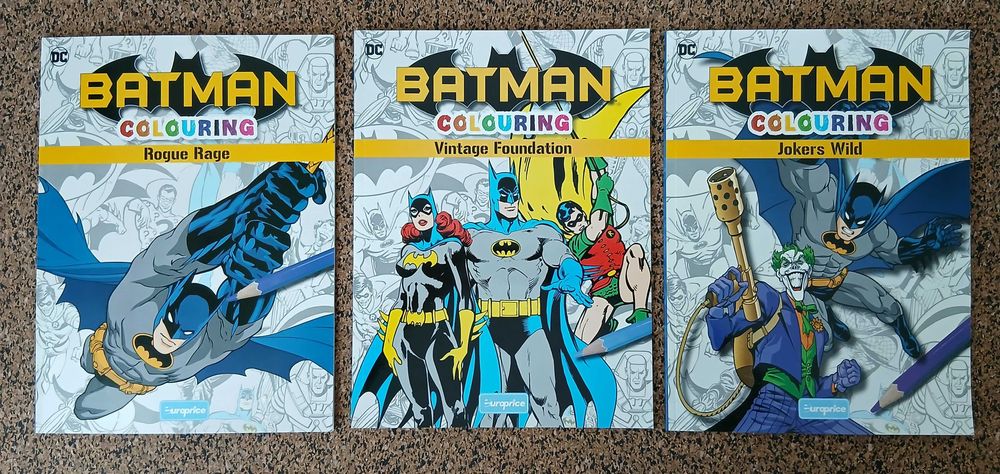 3 Batman Colouring Books