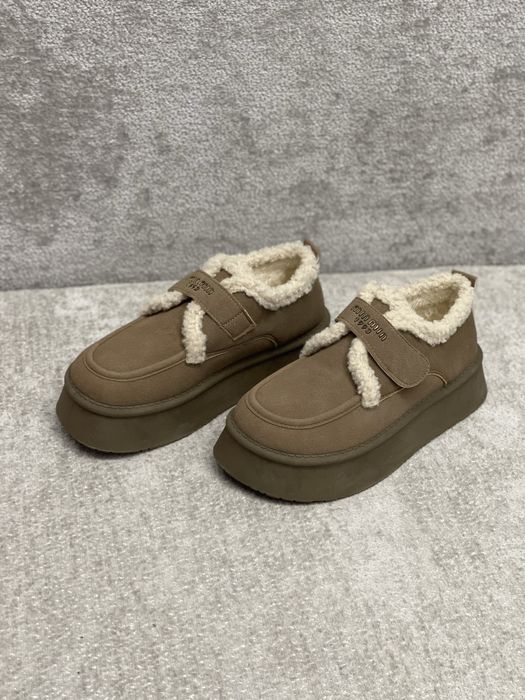 Теплі жіночі зимові черевики лофери MiuMiu 1993 зима лофери