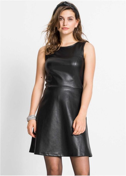 Платье из искусственной кожи