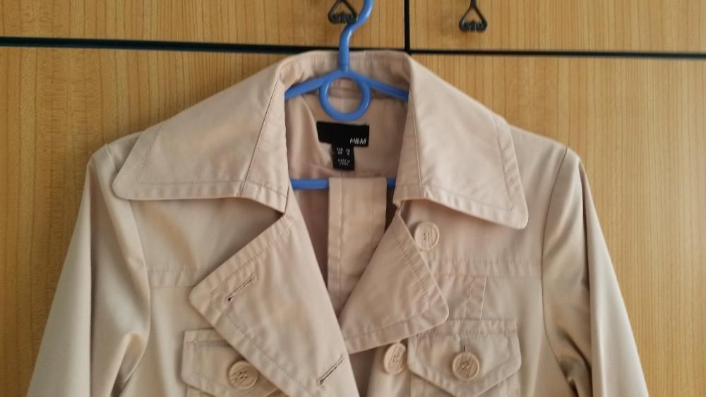 Nude trencz H&M 36 S beżowy
