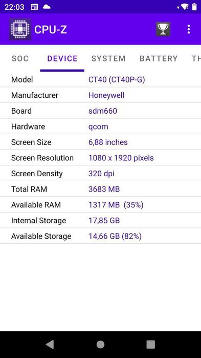 Продаю Honeywell CT40XP