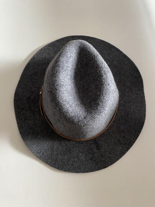 Elegancki wełniany szary kapelusz nowy z wełny kapelusz